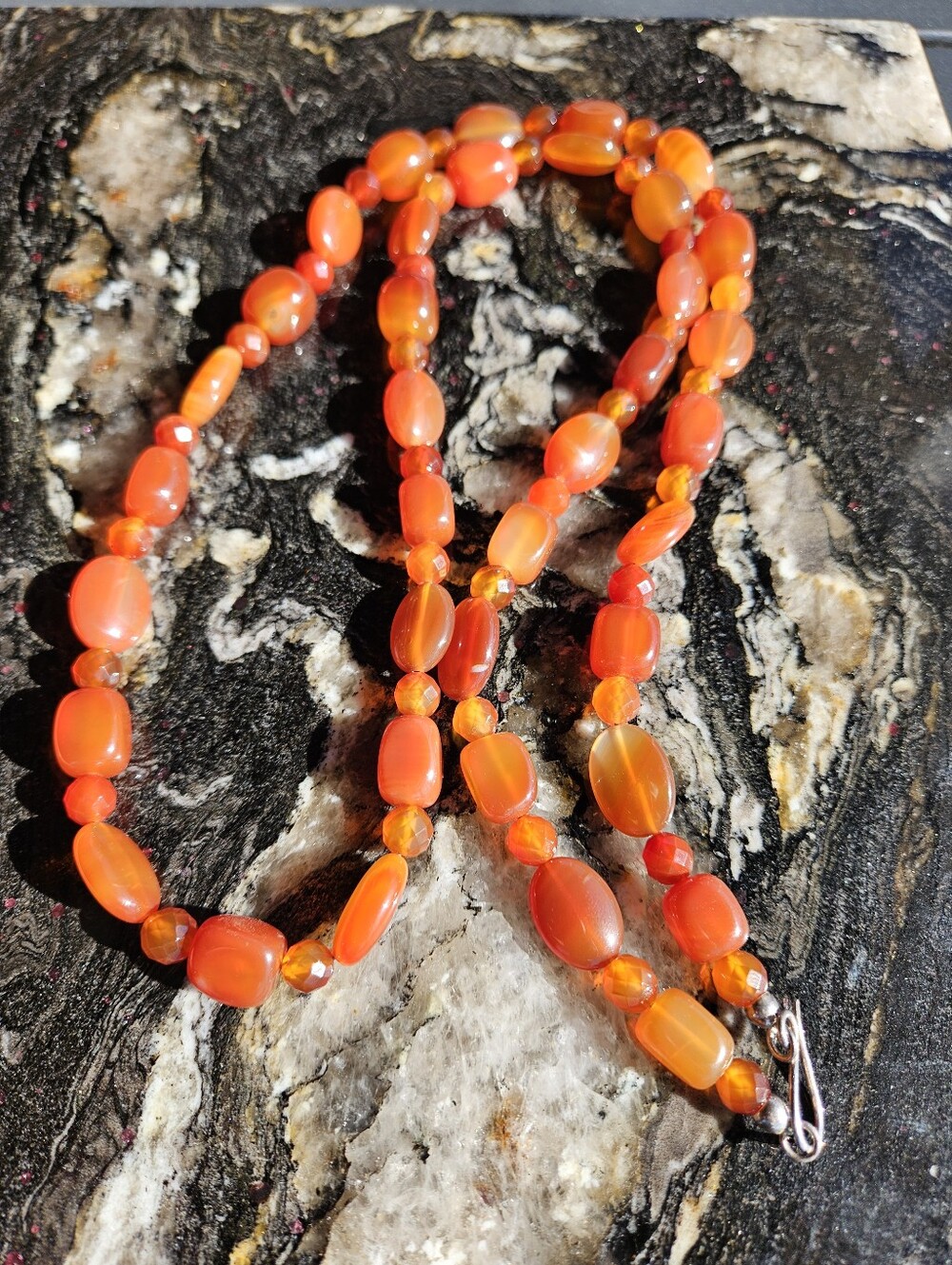 Mine Finds by Jay King Apricot Carnelian Necklace 36"